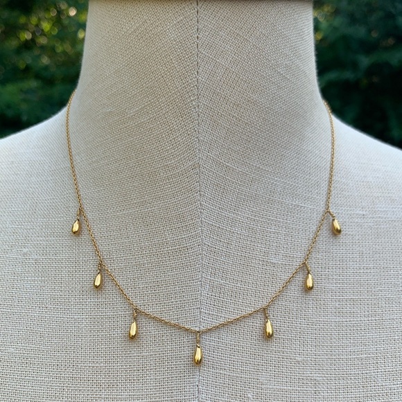 Beaded Teardrop Fringe Necklace - Picture 10 of 13